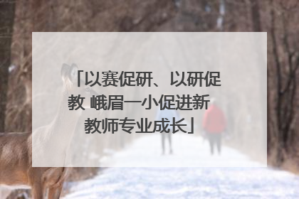 以赛促研、以研促教 峨眉一小促进新教师专业成长